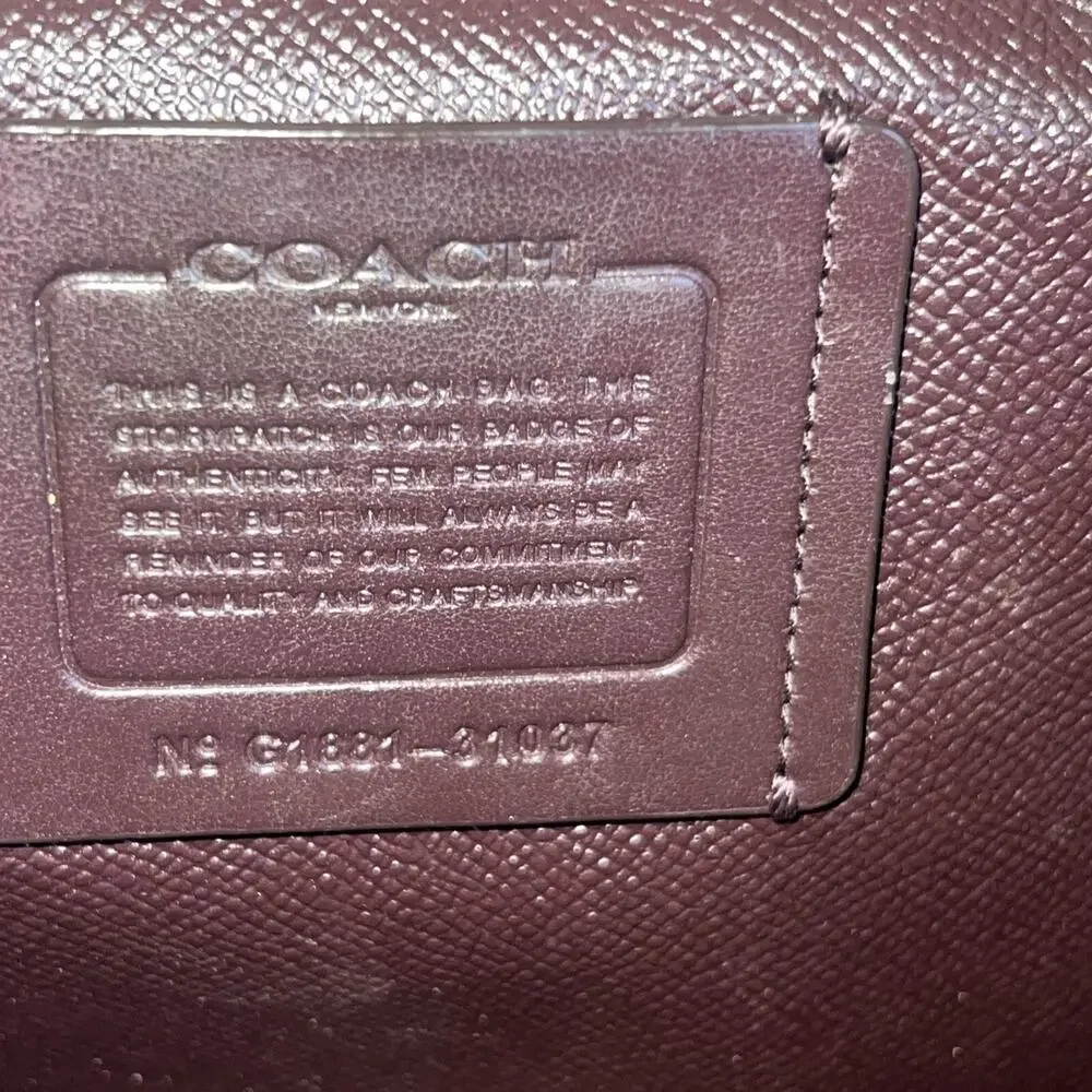 Coach Charlie Carryall Gold Metallic Leather Shoulder Bag 31037 - Picture 13 of 14